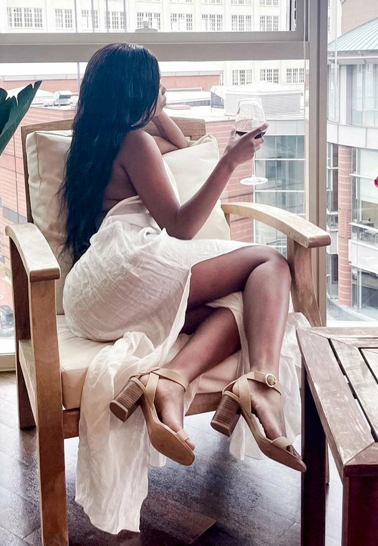 Rag & Co DOLPH Stack Block Heeled Sandal In Nude SS'22 7 Rag & Co DOLPH Stack Block Heeled Sandal In Nude SS'22