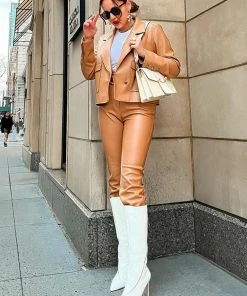 Rag & Co TSAROH Zip Around Calf Boot In White