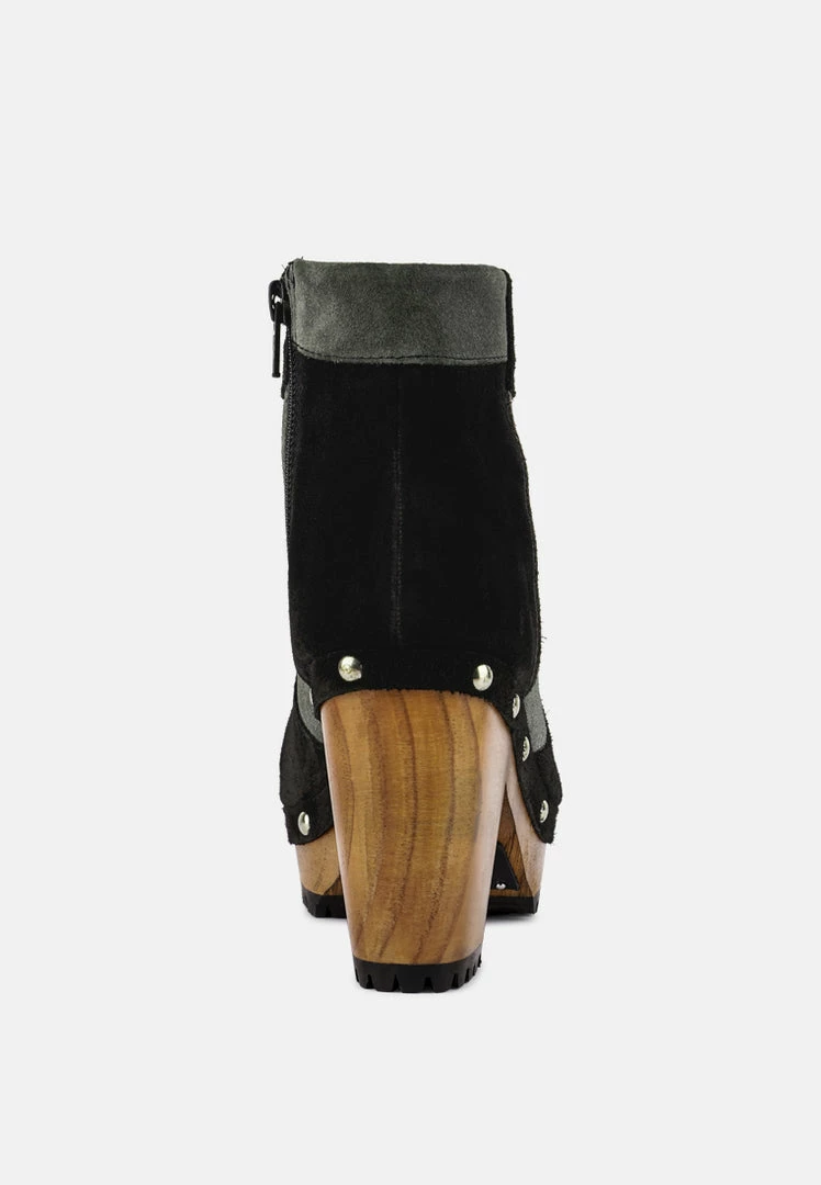 Rag & Co HURON Grey Fine Suede Patchwork Ankle Boots 7 Rag & Co HURON Grey Fine Suede Patchwork Ankle Boots