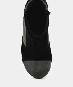 Rag & Co HURON Grey Fine Suede Patchwork Ankle Boots 14 Rag & Co HURON Grey Fine Suede Patchwork Ankle Boots