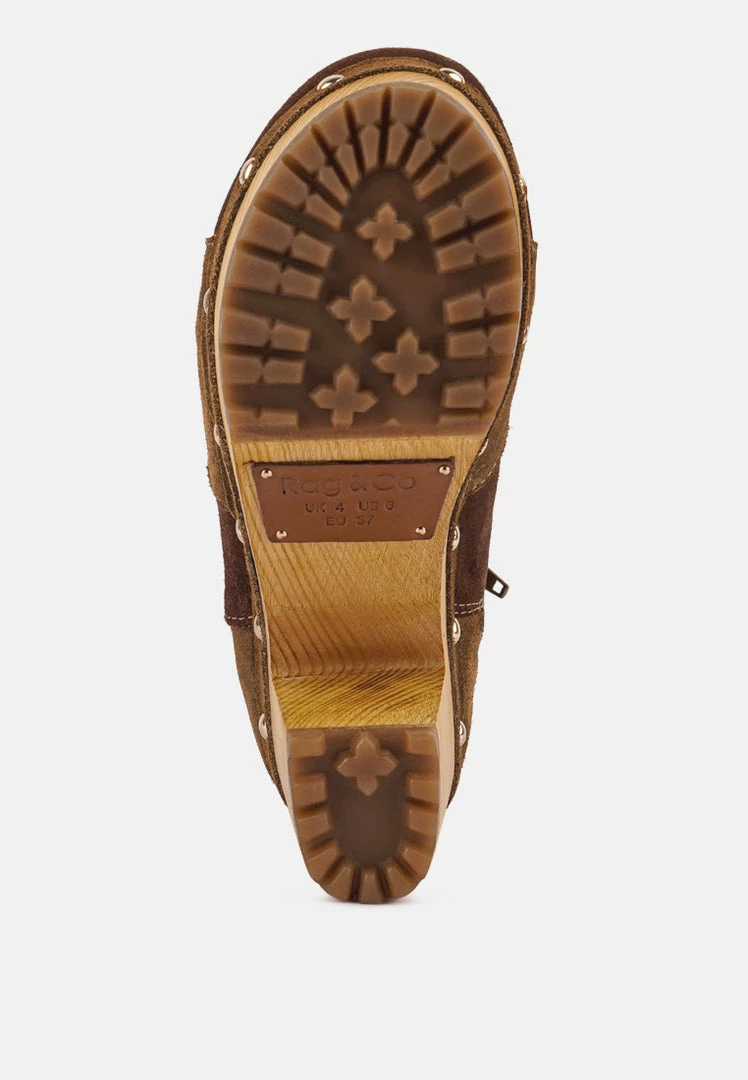 Rag & Co HURON Brown Fine Suede Patchwork Ankle Boots 9 Rag & Co HURON Brown Fine Suede Patchwork Ankle Boots