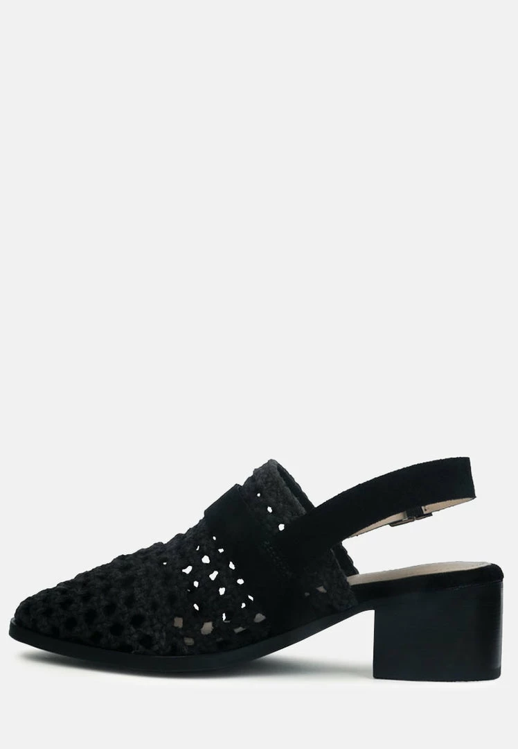 Rag & Co ROSALIE Black Block Heeled Sandal 6 Rag & Co ROSALIE Black Block Heeled Sandal