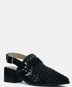 Rag & Co ROSALIE Black Block Heeled Sandal