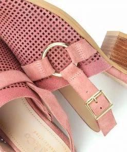 Rag & Co ROSALIE Blush Block Heeled Sandal Sandals