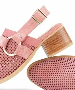 Rag & Co ROSALIE Blush Block Heeled Sandal Sandals