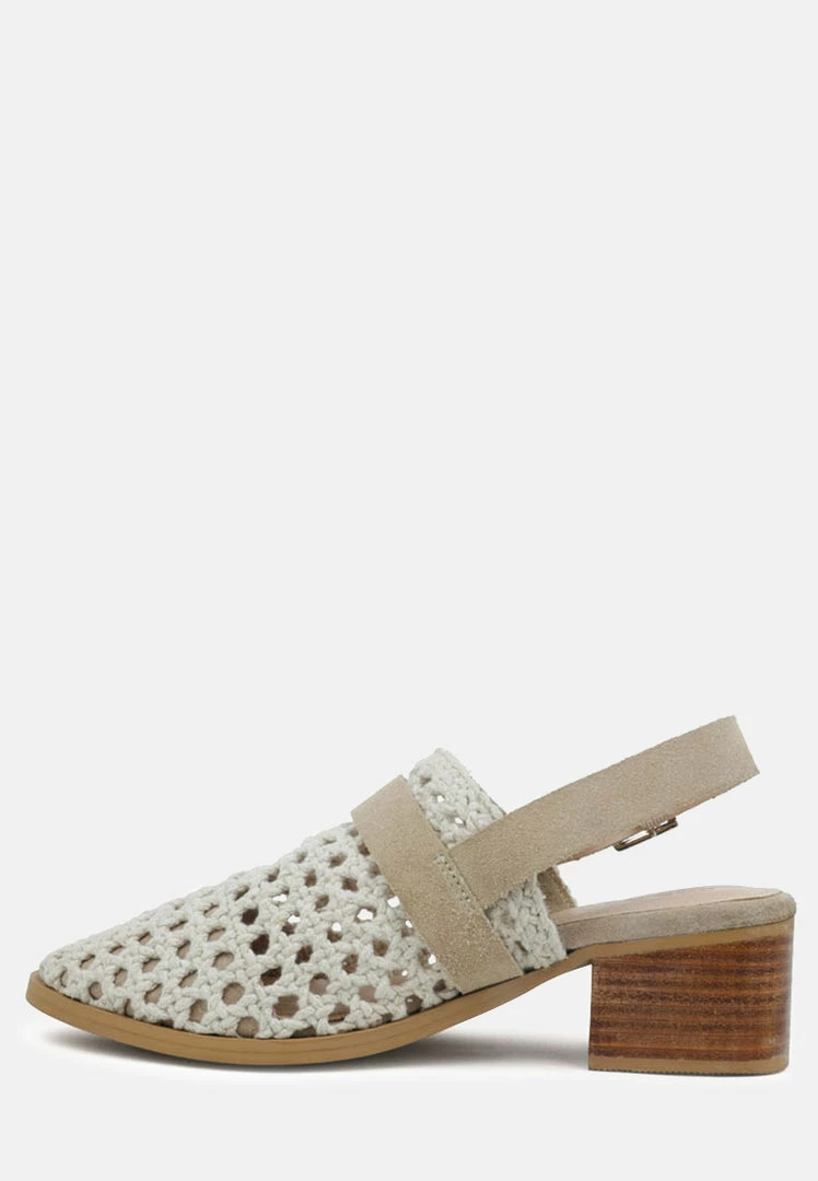 Rag & Co ROSALIE Off White Block Heeled Sandal Sandals 6 Rag & Co ROSALIE Off White Block Heeled Sandal Sandals