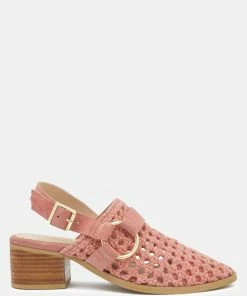 Rag & Co ROSALIE Pink Block Heeled Sandal Sandals