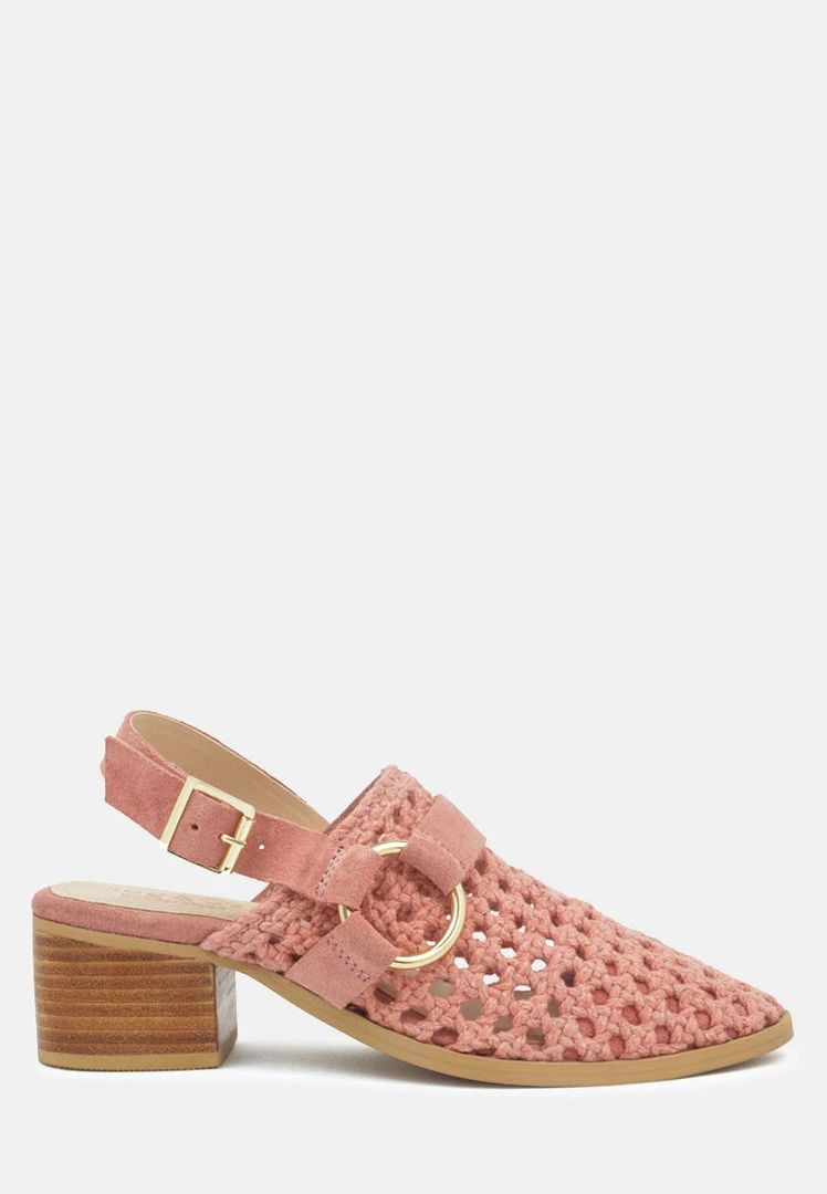 Rag & Co ROSALIE Pink Block Heeled Sandal Sandals 4 Rag & Co ROSALIE Pink Block Heeled Sandal Sandals