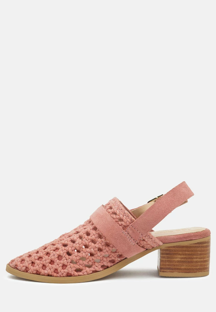 Rag & Co ROSALIE Pink Block Heeled Sandal Sandals 6 Rag & Co ROSALIE Pink Block Heeled Sandal Sandals