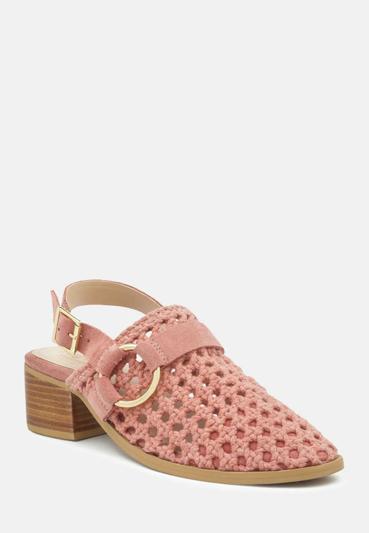Rag & Co ROSALIE Pink Block Heeled Sandal Sandals 3 Rag & Co ROSALIE Pink Block Heeled Sandal Sandals