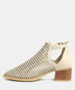 Rag & Co ROSALYN Beige Block Heeled Cut-Out Sandal Sandals 12 Rag & Co ROSALYN Beige Block Heeled Cut-Out Sandal Sandals