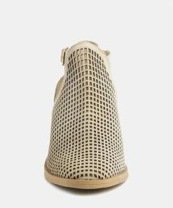 Rag & Co ROSALYN Beige Block Heeled Cut-Out Sandal Sandals 11 Rag & Co ROSALYN Beige Block Heeled Cut-Out Sandal Sandals