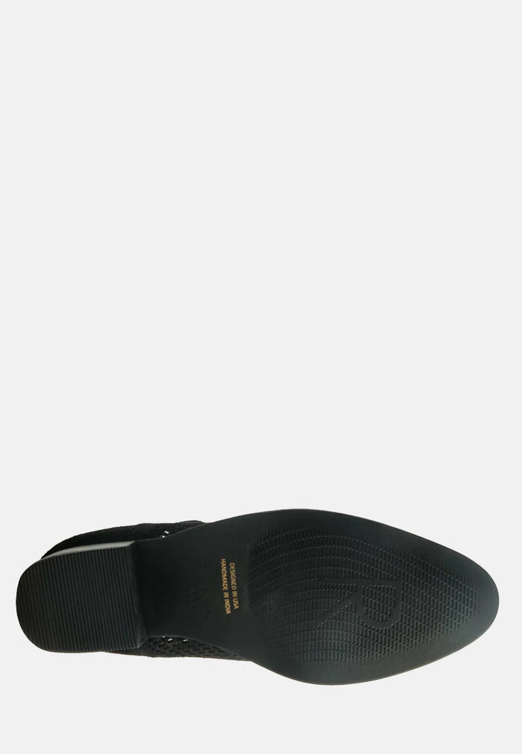 Rag & Co ROSALYN Black Block Heeled Cut-Out Sandal Sandals 9 Rag & Co ROSALYN Black Block Heeled Cut-Out Sandal Sandals