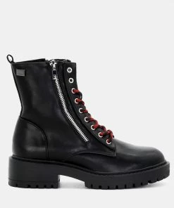 Rag & Co RUBY Combat Boot With Zipper