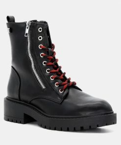 Rag & Co RUBY Combat Boot With Zipper