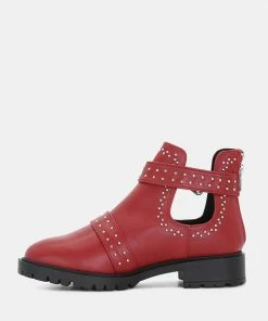 Rag & Co KYLIE Ankle Boot In Red 13 Rag & Co KYLIE Ankle Boot In Red