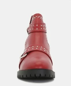 Rag & Co KYLIE Ankle Boot In Red 12 Rag & Co KYLIE Ankle Boot In Red