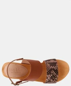 Rag & Co SAMARA Tan Printed Leather Strap Sandal 15 Rag & Co SAMARA Tan Printed Leather Strap Sandal
