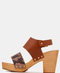 Rag & Co SAMARA Tan Printed Leather Strap Sandal 13 Rag & Co SAMARA Tan Printed Leather Strap Sandal