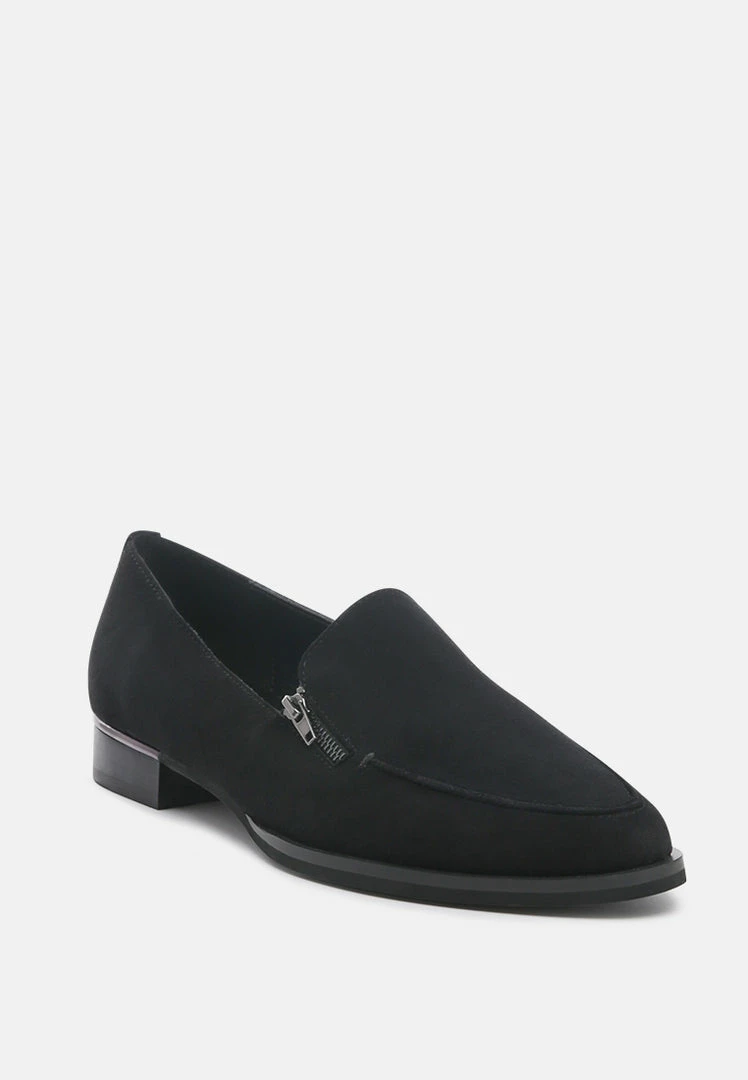 Rag & Co SARA Black Suede Slip-on Loafers 3 Rag & Co SARA Black Suede Slip-on Loafers