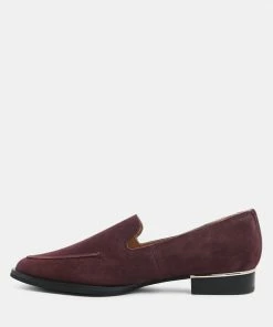 Rag & Co Loafers & Ballerinas SARA Burgundy Suede Slip-on Loafers 12 Rag & Co Loafers & Ballerinas SARA Burgundy Suede Slip-on Loafers
