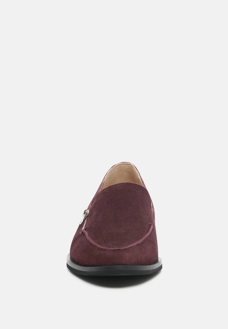 Rag & Co Loafers & Ballerinas SARA Burgundy Suede Slip-on Loafers 5 Rag & Co Loafers & Ballerinas SARA Burgundy Suede Slip-on Loafers