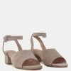 Rag & Co SIGRID Fine Suede Block Heeled Sandal In Nude 1 Rag & Co SIGRID Fine Suede Block Heeled Sandal In Nude