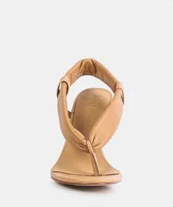 Rag & Co SINGLES Beige High Heeled Thong Sandals 11 Rag & Co SINGLES Beige High Heeled Thong Sandals