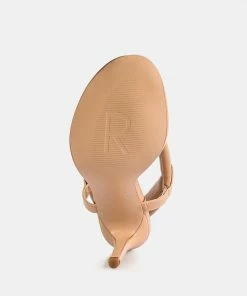 Rag & Co SINGLES Beige High Heeled Thong Sandals 15 Rag & Co SINGLES Beige High Heeled Thong Sandals
