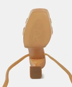 Rag & Co Sandals SPLITSOUL Nude Lace Up High Platform Sandal