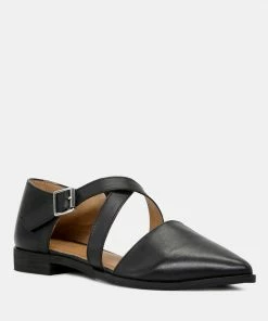 Rag & Co Flats SUNIVA Black Flat Sandal