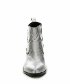 Rag & Co RAYNA Silver Metallic Leather Boots