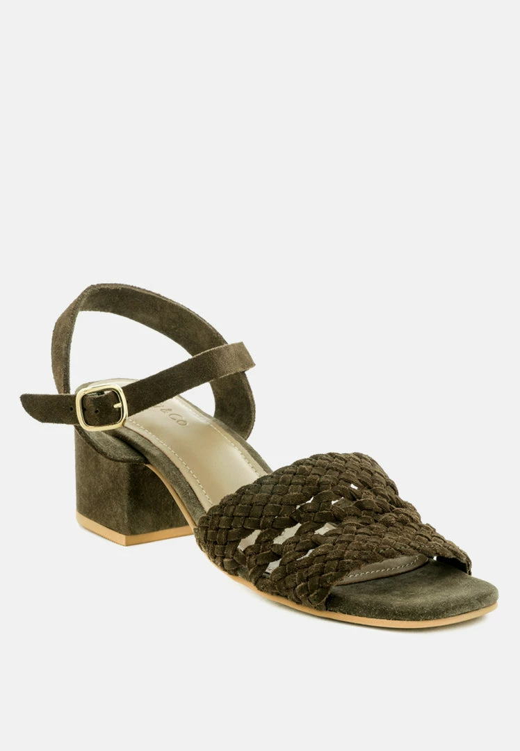 Rag & Co TASHA Khaki Block Heel Sandal 3 Rag & Co TASHA Khaki Block Heel Sandal