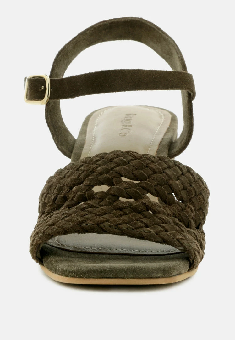 Rag & Co TASHA Khaki Block Heel Sandal 5 Rag & Co TASHA Khaki Block Heel Sandal