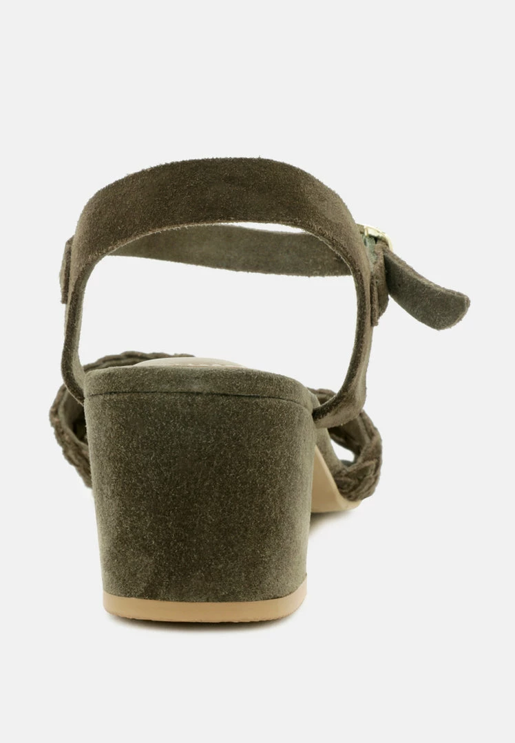 Rag & Co TASHA Khaki Block Heel Sandal 7 Rag & Co TASHA Khaki Block Heel Sandal