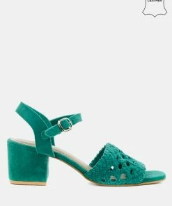 Rag & Co TASHA Turquoise Block Heel Sandal Sandals