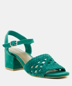 Rag & Co TASHA Turquoise Block Heel Sandal Sandals