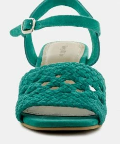 Rag & Co TASHA Turquoise Block Heel Sandal Sandals