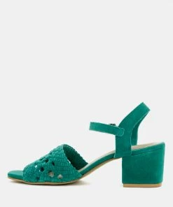 Rag & Co TASHA Turquoise Block Heel Sandal Sandals