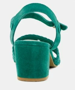 Rag & Co TASHA Turquoise Block Heel Sandal Sandals