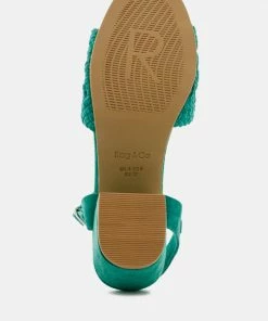 Rag & Co TASHA Turquoise Block Heel Sandal Sandals