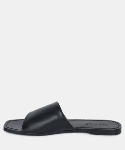 Rag & Co TATAMI Black Leather Classic Slide Flats 11 Rag & Co TATAMI Black Leather Classic Slide Flats