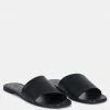 Rag & Co TATAMI Black Leather Classic Slide Flats 2 Rag & Co TATAMI Black Leather Classic Slide Flats