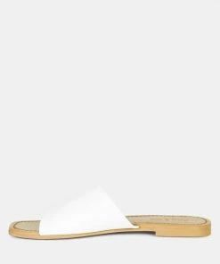 Rag & Co TATAMI White Leather Classic Slide Flats 11 Rag & Co TATAMI White Leather Classic Slide Flats