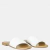 Rag & Co TATAMI White Leather Classic Slide Flats 1 Rag & Co TATAMI White Leather Classic Slide Flats