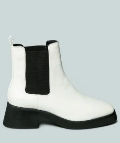 Rag & Co X THERON Chelsea Upfront White Boot Boots