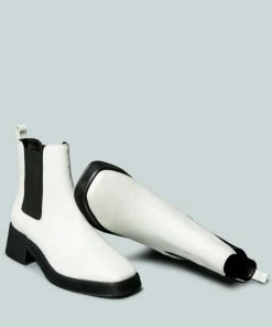 Rag & Co X THERON Chelsea Upfront White Boot Boots 11 Rag & Co X THERON Chelsea Upfront White Boot Boots