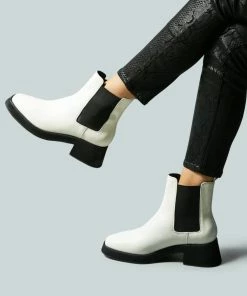 Rag & Co X THERON Chelsea Upfront White Boot Boots 12 Rag & Co X THERON Chelsea Upfront White Boot Boots
