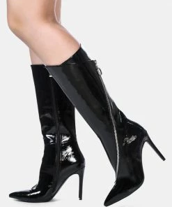 Rag & Co TSAROH Zip Around Calf Boot In Black