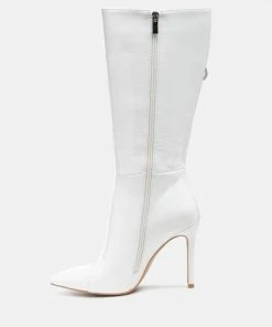 Rag & Co TSAROH Zip Around Calf Boot In White
